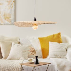 Holz Pendelleuchte Beige, Georgina