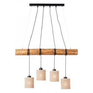 Holz Pendelleuchte Esszimmer Braun, Veronique