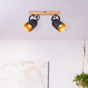Holz Deckenstrahler Gold, Veroniek