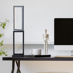 Moderne Tischleuchte Schwarz, Enis, 18W, 3000K LED, 3-stufig dimmbar