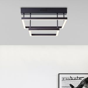 Moderne Deckenlampe Schwarz, Enis, 34W, 3000K LED, 3-stufig dimmbar