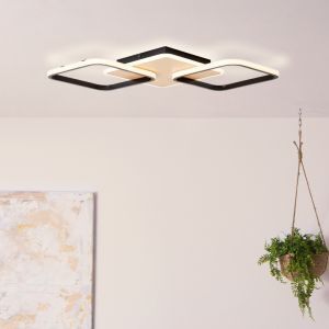 Moderne Deckenlampe Braun, Rawan, 40W, 3000K LED