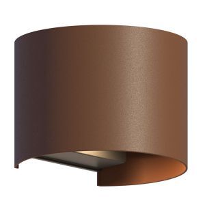 Rostfarbene Up down Wandleuchte Aluminium, Dion, 7W, 3000K LED, IP54