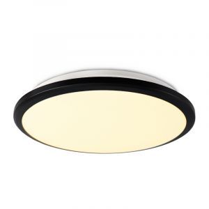 Schwarze moderne Deckenlampe Kunststoff, Joachim, 24W, 3000K LED