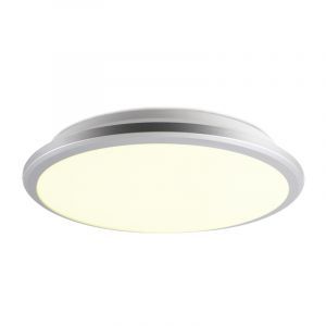 Silberne moderne Deckenlampe Kunststoff, Joachim, 24W, 3000K LED