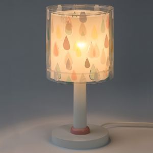 Mehrfarbige Kinder Tischleuchte Kunststoff, Rain, mit Schalter