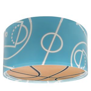 Blaue Kinderzimmer Deckenleuchte Kunststoff, Basketball