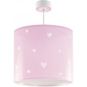 Pink Kinder Pendelleuchte Kunststoff, Hearts