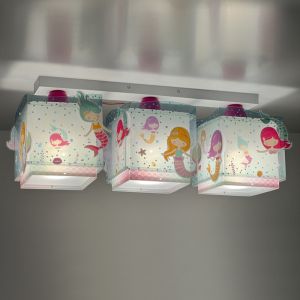 Rosa Kinderzimmer Deckenleuchte Kunststoff, Mermaid