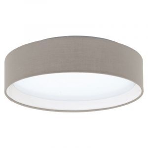 Taupe moderne Deckenlampe Stoff, Abano, 12W, 3000K LED