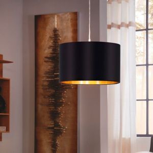 Goldene moderne Pendelleuchte Stoff, Terme