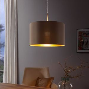 Goldene moderne Pendelleuchte Stoff, Terme