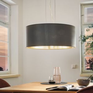 Graue moderne Pendelleuchte Stoff, Terme