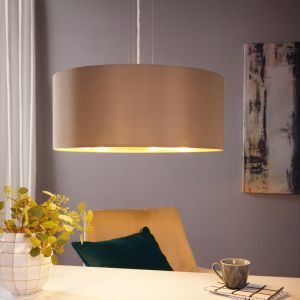 Goldene moderne Pendelleuchte Stoff, Terme