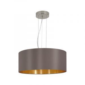 Braune moderne Pendelleuchte Stoff, Terme