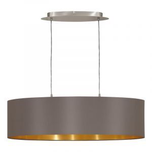 Braune moderne Pendelleuchte Stoff, Terme