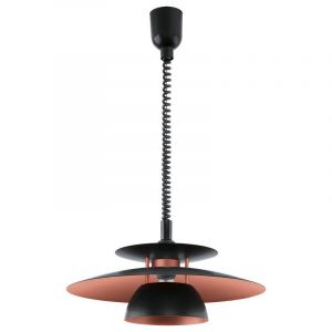 Schwarze design Pendelleuchte Stahl, Lariana