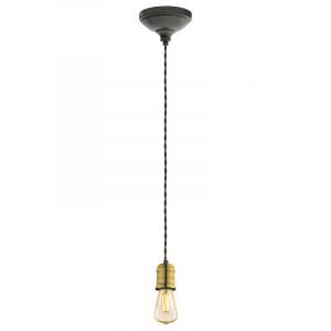 Goldene vintage Pendelleuchte Metall, Christel