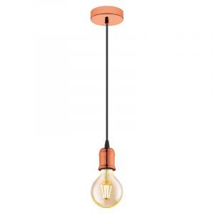 Kupfer vintage Pendelleuchte Metall, Christel