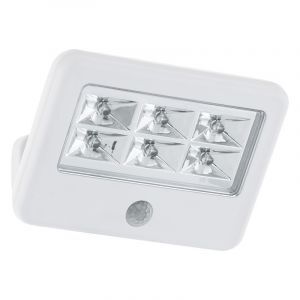 Weiße Außen Wandleuchte mit Bewegungsmelder Kunststoff, Patricia, 0,5W, 4000K LED, IP54