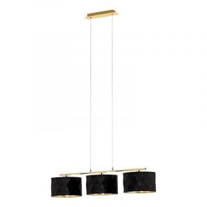 Schwarze design Pendelleuchte Stoff, Wessel
