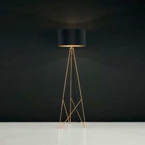 Goldene design Stehlampe Metall, Viola, mit Schalter