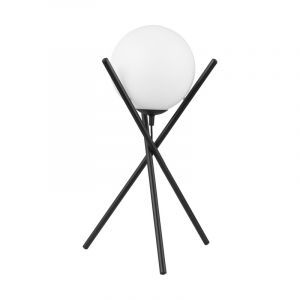 Schwarze retro Tischleuchte Stahl, Tjardo, mit Schalter