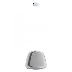 Chrom Pendelleuchte Rauchglas, Gauke