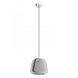Chrom Pendelleuchte Rauchglas, Gauke