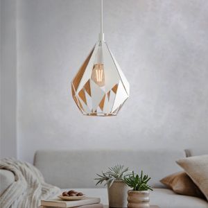 Weiße design Pendelleuchte Metall, Acri