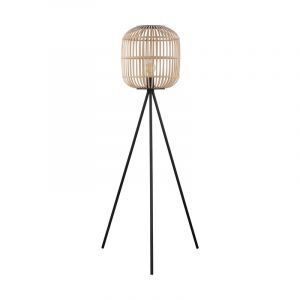 Schwarze landhaus Stativlampe Stahl, Ankie, mit Schalter
