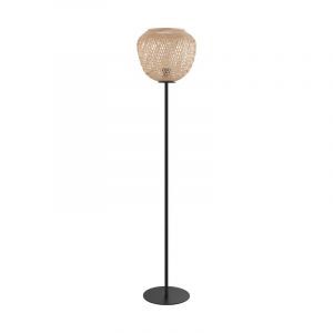 Holz Stehlampe Schwarz, Nicole, mit Schalter
