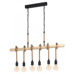 Holz Pendelleuchte Braun, Zerina