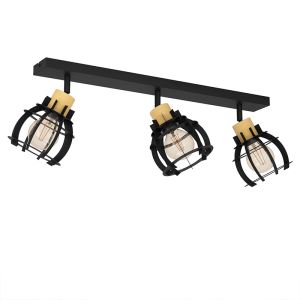 Schwarze retro Deckenstrahler Aluminium, Redouan