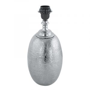 Nickel retro Tischlampe ohne Schirm Aluminium, Abdel, mit Schalter