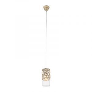 Braune vintage Pendelleuchte Stahl, Salvator