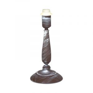Braune landhaus Tischlampe ohne Schirm Metall, Noah, mit Schalter
