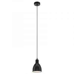 Schwarze industrielle Pendelleuchte Metall, Lavinio