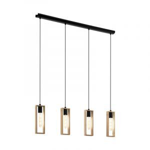Holz Pendelleuchte Braun, Elroy