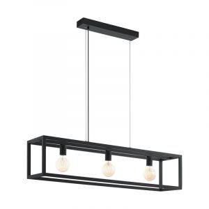 Schwarze industrielle Pendelleuchte Metall, Jaxx