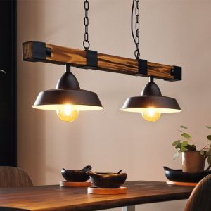 Holz Pendelleuchte Braun, Josia
