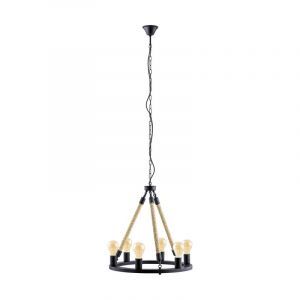 Schwarze retro Pendelleuchte Metall, Admir