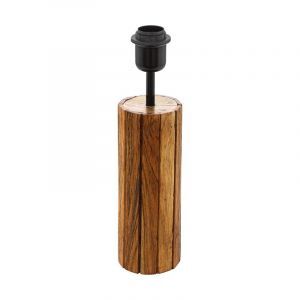 Holz Tischleuchte Braun, Jayvano, mit Schalter