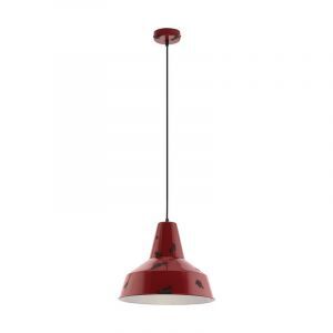 Rote retro Pendelleuchte Metall, Praia