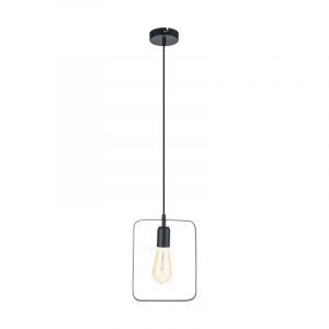 Schwarze retro Pendelleuchte Metall, Aida