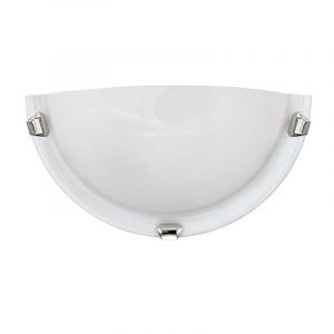 Chrom Wandleuchte Glas, Alcor
