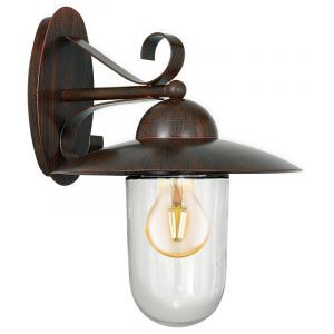 Braune antik Außenleuchte Glas, Dalisha, IP44