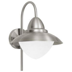 Silberne antik Außenleuchte Glas, Elayza, IP44