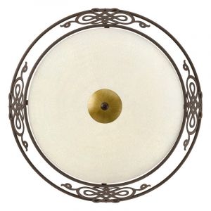 Braune antik Deckenlampe Glas, Denia