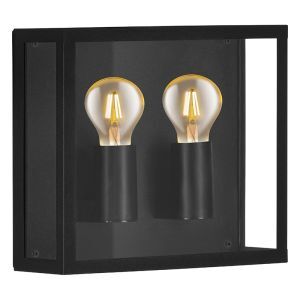Schwarze moderne Außenleuchte Aluminium, Alihan, IP44